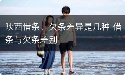陕西借条、欠条差异是几种 借条与欠条差别