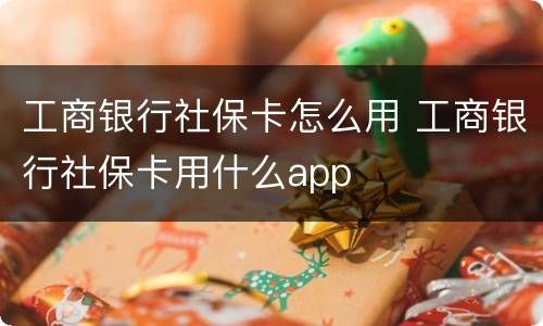 工商银行社保卡怎么用 工商银行社保卡用什么app