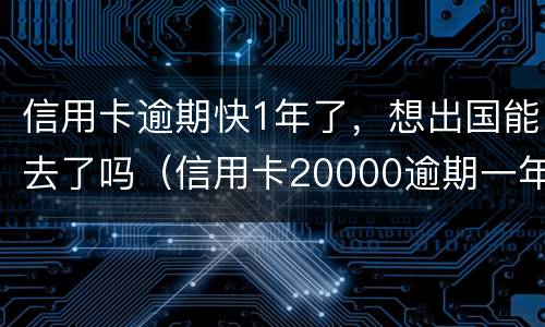 信用卡逾期快1年了，想出国能去了吗（信用卡20000逾期一年多了,还可以坐飞机吗?）