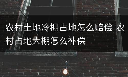 农村土地冷棚占地怎么赔偿 农村占地大棚怎么补偿