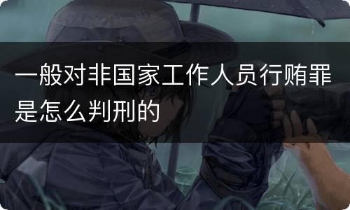 一般对非国家工作人员行贿罪是怎么判刑的