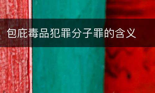 包庇毒品犯罪分子罪的含义