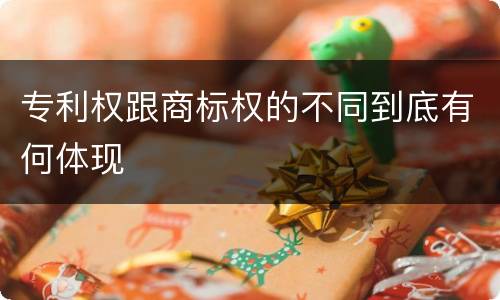 专利权跟商标权的不同到底有何体现