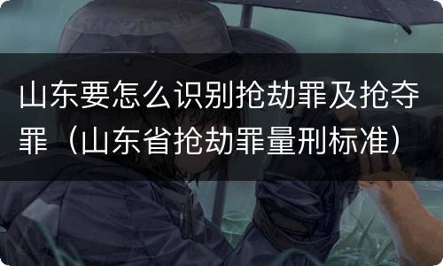 山东要怎么识别抢劫罪及抢夺罪（山东省抢劫罪量刑标准）