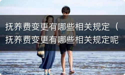 抚养费变更有哪些相关规定（抚养费变更有哪些相关规定呢）
