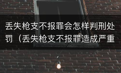 丢失枪支不报罪会怎样判刑处罚（丢失枪支不报罪造成严重后果）