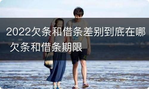 2022欠条和借条差别到底在哪 欠条和借条期限