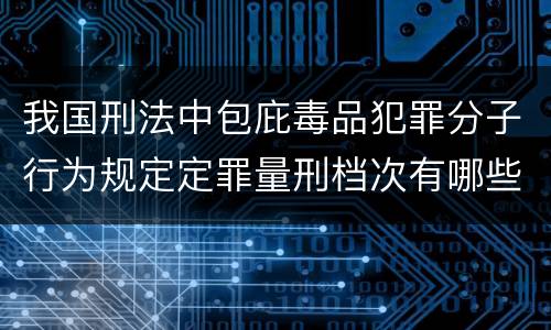 我国刑法中包庇毒品犯罪分子行为规定定罪量刑档次有哪些
