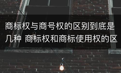 商标权与商号权的区别到底是几种 商标权和商标使用权的区别