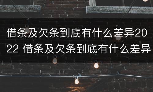 借条及欠条到底有什么差异2022 借条及欠条到底有什么差异2022怎么写