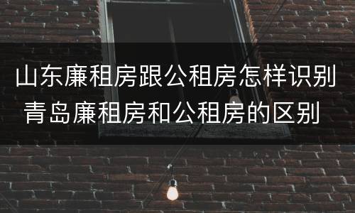 山东廉租房跟公租房怎样识别 青岛廉租房和公租房的区别