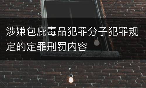 涉嫌包庇毒品犯罪分子犯罪规定的定罪刑罚内容