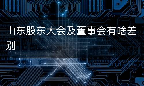 山东股东大会及董事会有啥差别