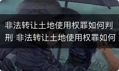 非法转让土地使用权罪如何判刑 非法转让土地使用权罪如何判刑的