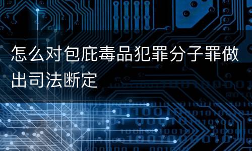 怎么对包庇毒品犯罪分子罪做出司法断定