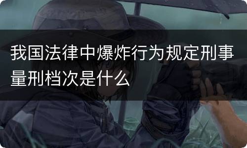 我国法律中爆炸行为规定刑事量刑档次是什么