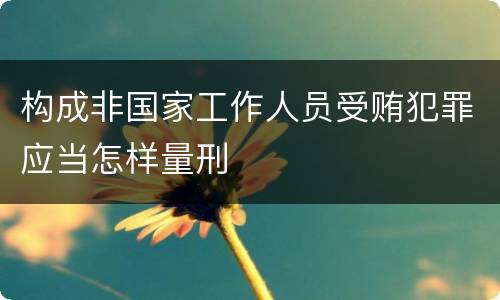 构成非国家工作人员受贿犯罪应当怎样量刑