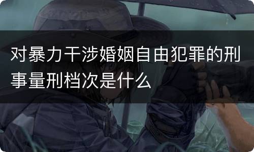 对暴力干涉婚姻自由犯罪的刑事量刑档次是什么