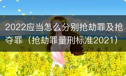 2022应当怎么分别抢劫罪及抢夺罪（抢劫罪量刑标准2021）
