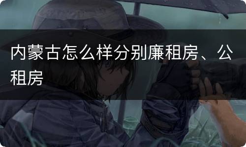 内蒙古怎么样分别廉租房、公租房