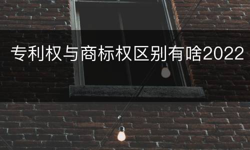 专利权与商标权区别有啥2022