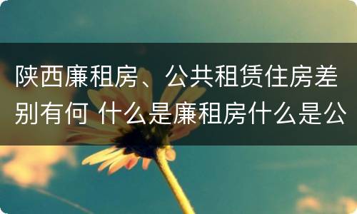陕西廉租房、公共租赁住房差别有何 什么是廉租房什么是公租房