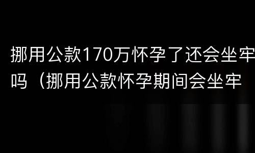 挪用公款170万怀孕了还会坐牢吗（挪用公款怀孕期间会坐牢吗）