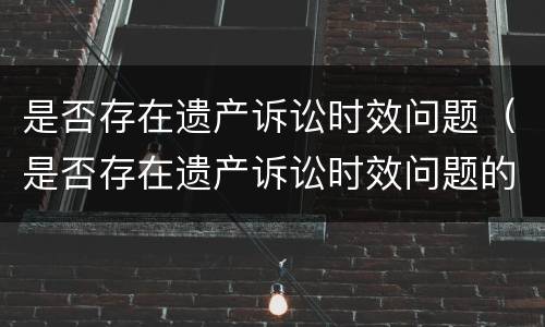是否存在遗产诉讼时效问题（是否存在遗产诉讼时效问题的情形）
