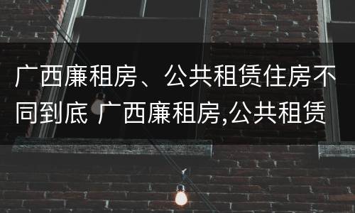 广西廉租房、公共租赁住房不同到底 广西廉租房,公共租赁住房不同到底怎么办