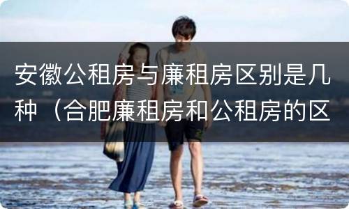 安徽公租房与廉租房区别是几种（合肥廉租房和公租房的区别）