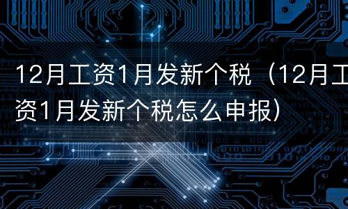 12月工资1月发新个税（12月工资1月发新个税怎么申报）