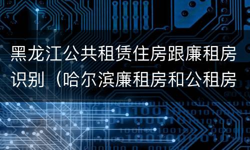 黑龙江公共租赁住房跟廉租房识别（哈尔滨廉租房和公租房有什么区别）