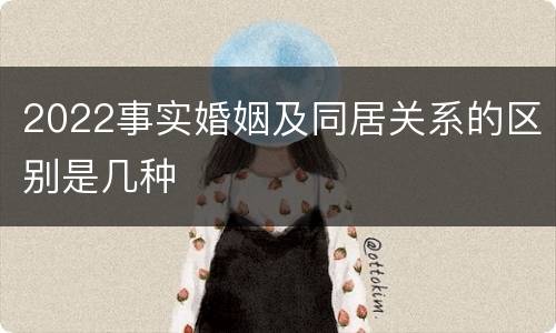 2022事实婚姻及同居关系的区别是几种