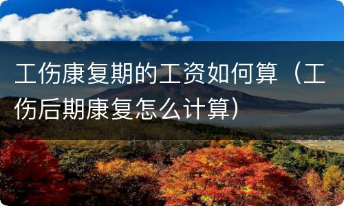 工伤康复期的工资如何算（工伤后期康复怎么计算）