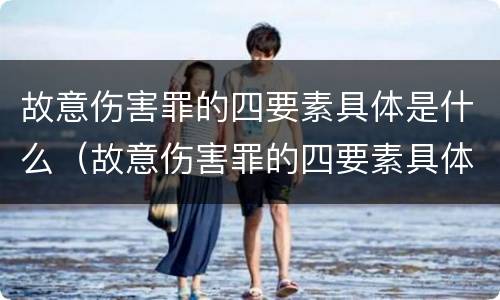 故意伤害罪的四要素具体是什么（故意伤害罪的四要素具体是什么）