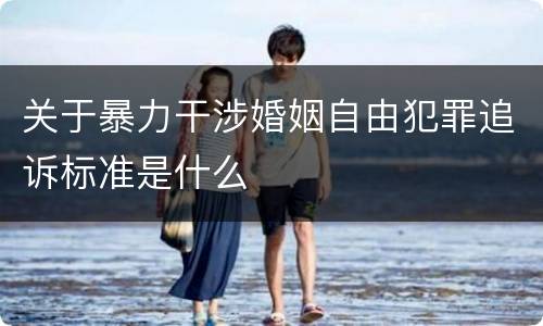 关于暴力干涉婚姻自由犯罪追诉标准是什么
