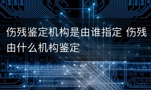 伤残鉴定机构是由谁指定 伤残由什么机构鉴定