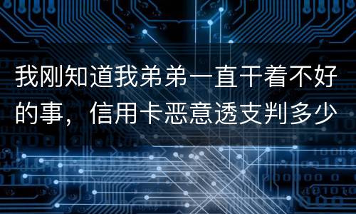 我刚知道我弟弟一直干着不好的事，信用卡恶意透支判多少年