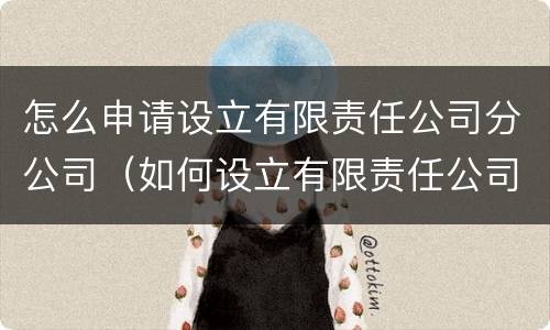 怎么申请设立有限责任公司分公司（如何设立有限责任公司）