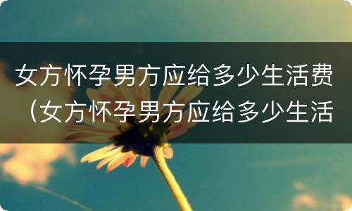 女方怀孕男方应给多少生活费（女方怀孕男方应给多少生活费合适）