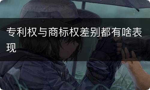 专利权与商标权差别都有啥表现