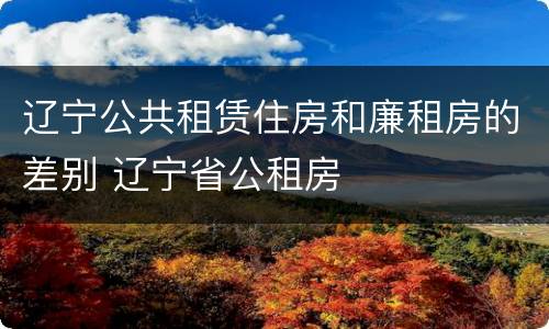 辽宁公共租赁住房和廉租房的差别 辽宁省公租房