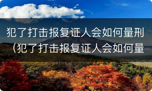 犯了打击报复证人会如何量刑（犯了打击报复证人会如何量刑呢）