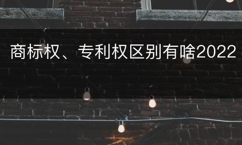 商标权、专利权区别有啥2022