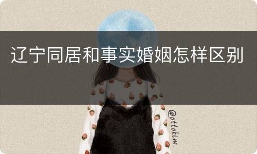 辽宁同居和事实婚姻怎样区别
