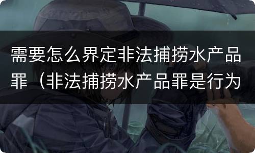 需要怎么界定非法捕捞水产品罪（非法捕捞水产品罪是行为犯吗）