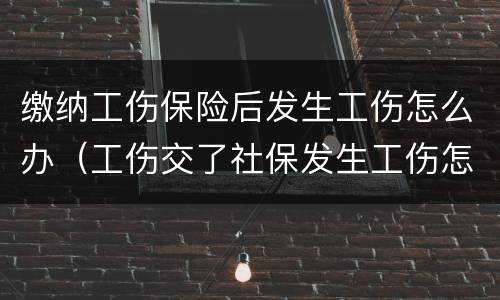 缴纳工伤保险后发生工伤怎么办（工伤交了社保发生工伤怎么办）