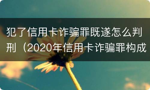 犯了信用卡诈骗罪既遂怎么判刑（2020年信用卡诈骗罪构成要件）