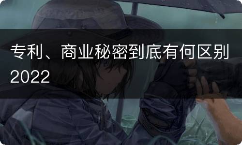 专利、商业秘密到底有何区别2022