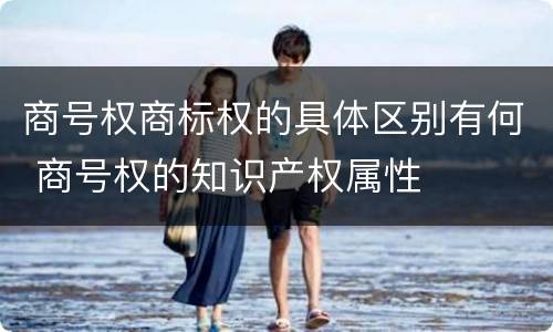 商号权商标权的具体区别有何 商号权的知识产权属性